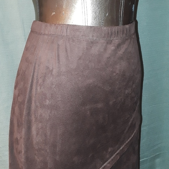 Chiasso Long Soft Brown Maxi Skirt Asymmetrical - Picture 3 of 8